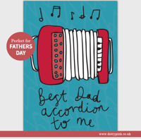 Best Dad Accordion to Me Card