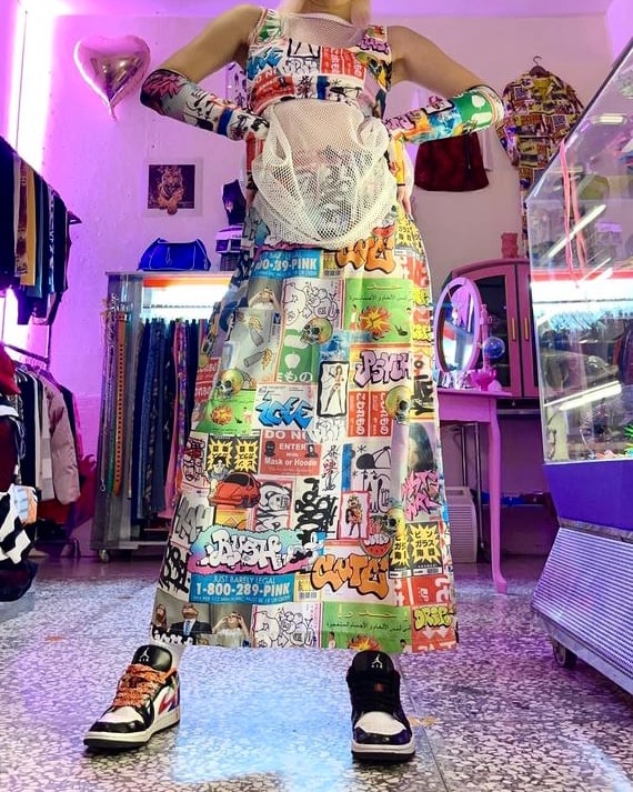 Image of VANDALS 2.0 nylon long skirt 