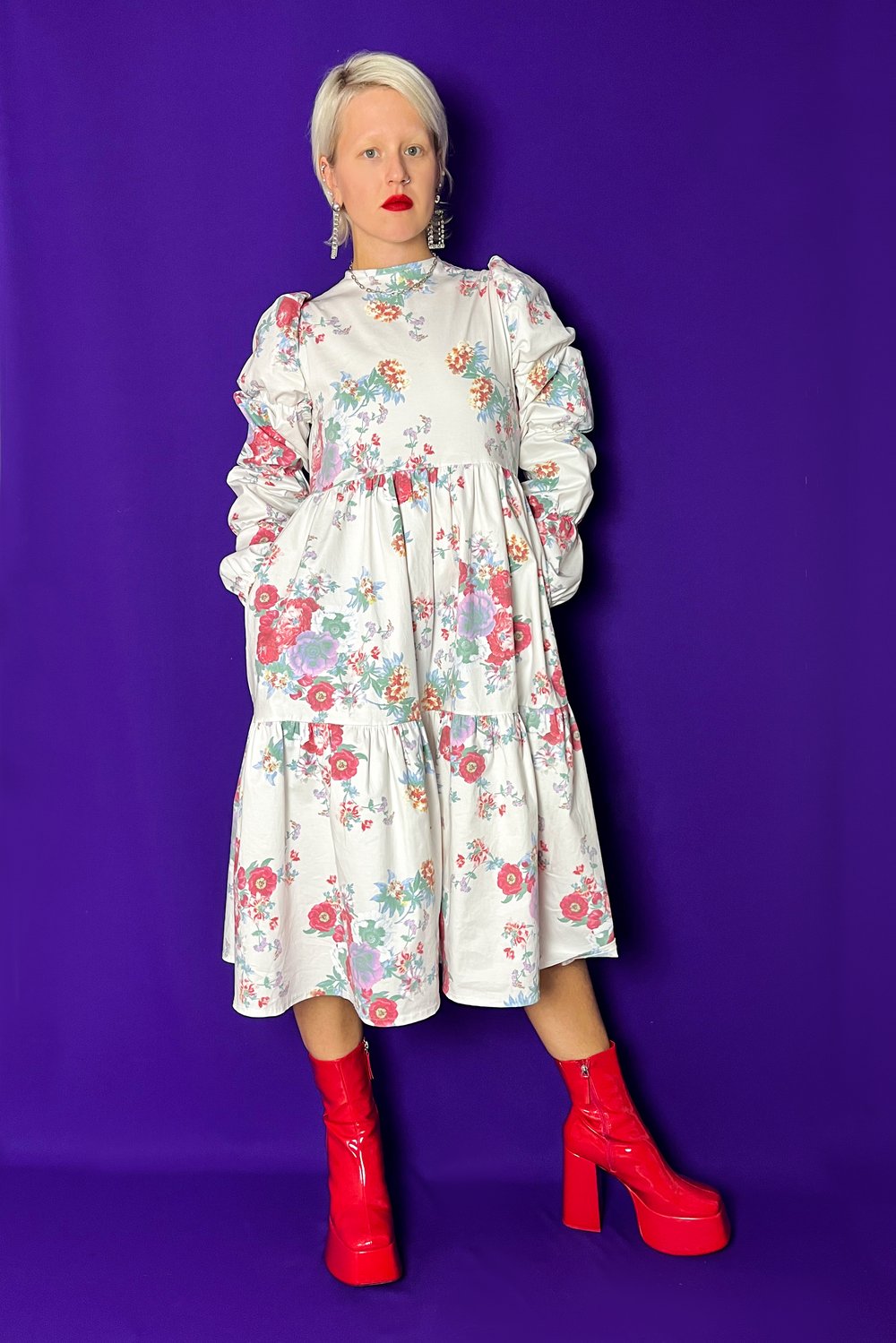 Image of Puffy flowery dress 