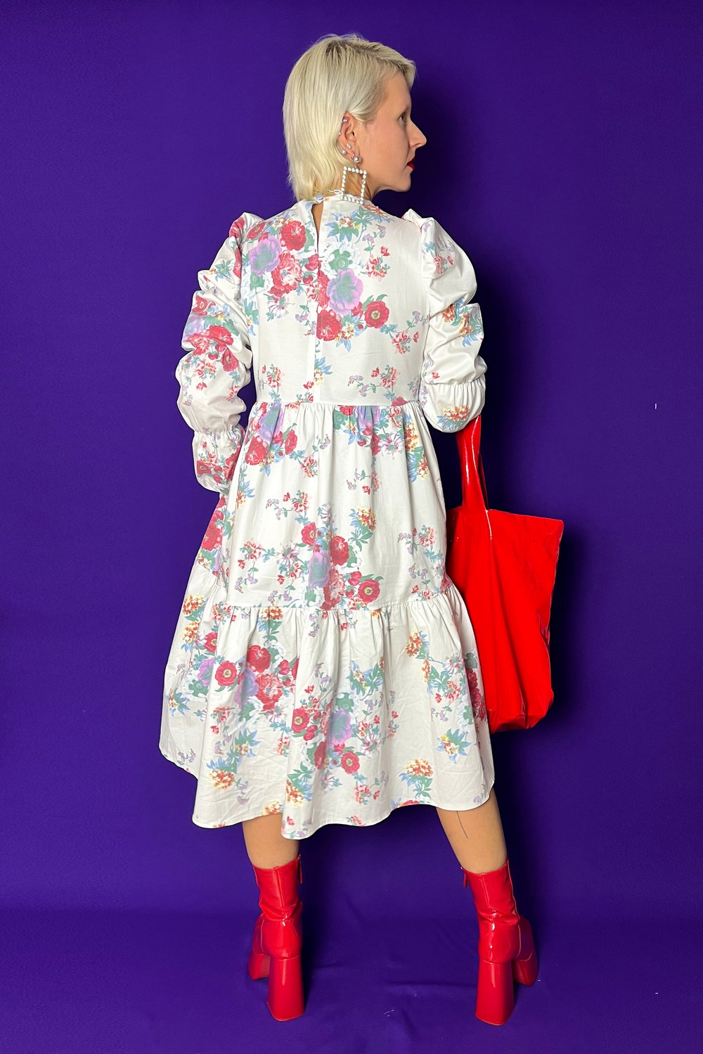 Image of Puffy flowery dress