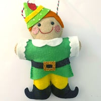 Image 2 of Gingerbread Buddy Elf decoration made to order