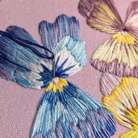Image 2 of Pansies 5" Botanical Embroidery Kit 