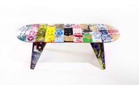 Image 2 of 48" Two Seater - Recycled Skateboard Bench