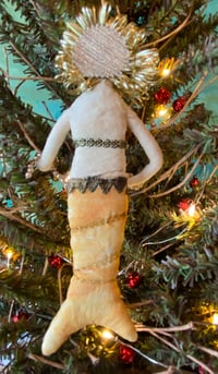 Image 3 of Spun cotton Mermaid Ornament