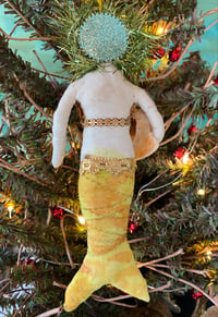Image 4 of Spun Cotton Siren of the Sea Mermaid Ornament