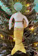 Spun Cotton Siren of the Sea Mermaid Ornament