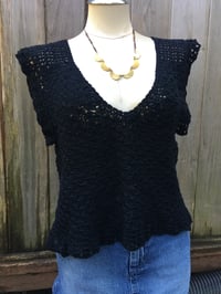 Image 2 of Crochet top/blouse in black n.3