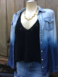 Image 1 of Crochet top/blouse in black n.3