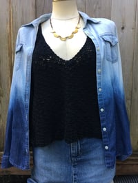 Image 4 of Crochet top/blouse in black n.3