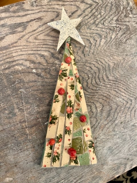 Image of Mosaic Holly Tree 13"