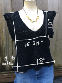 Image 5 of Crochet top/blouse in black n.3