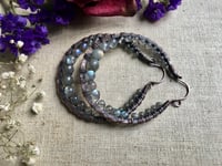 Image 5 of Statement Labradorite Hoops / n163