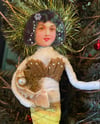 Spun Cotton Siren of the Sea Mermaid Ornament