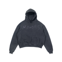 WASHED GRAY MEMPHIS HOODIE
