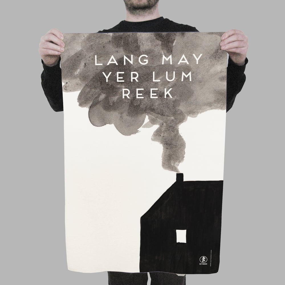 Image of Lang may yer lum reek <html> <br> </html> (Tea Towel)