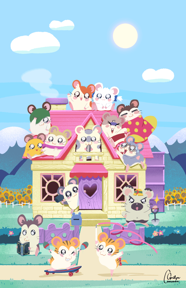 Image of Hamtaro Ham Ham Clubhouse 11 x 17 Tabloid Print