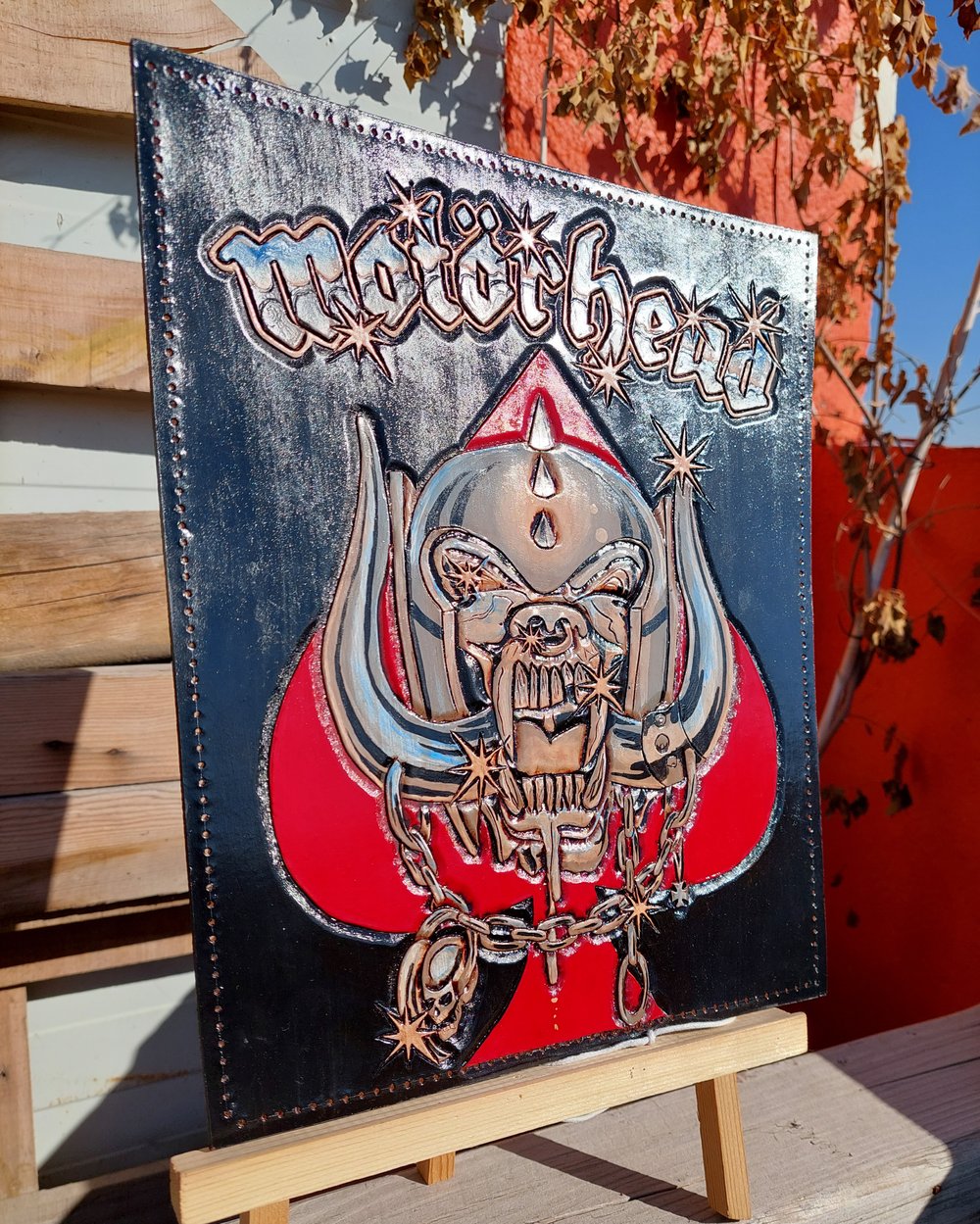 Motorhead Tooled Leather Back Patch