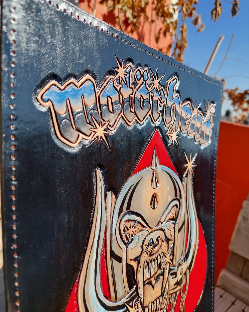 Motorhead Tooled Leather Back Patch