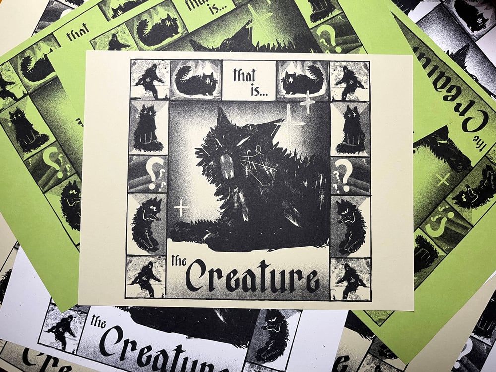 Image of That is... THE CREATURE! Risograph