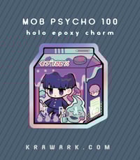 Image 1 of Mob Psycho 100 Holographic epoxy charm