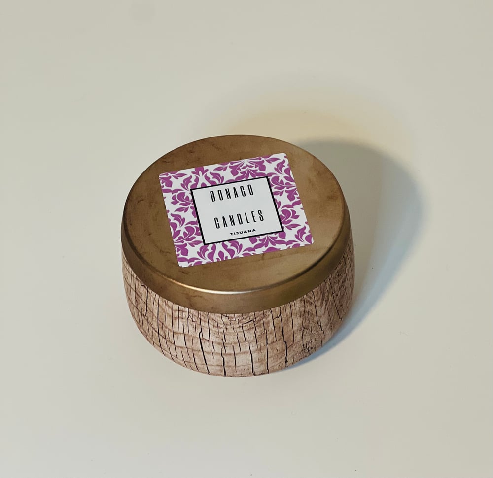 Image of Wood Grain Candle Tin