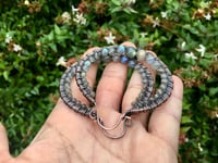 Image 3 of Statement Labradorite Hoops / n163