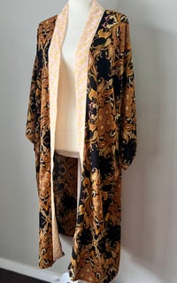 Image 1 of Black Paisley with pink Trim