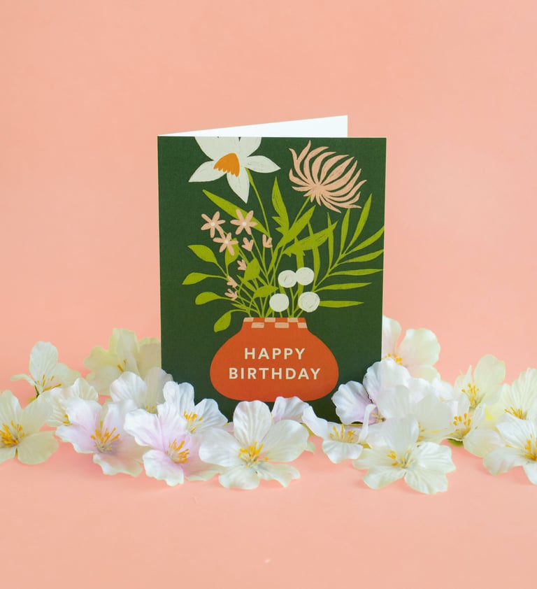 Bouquet Birthday Card