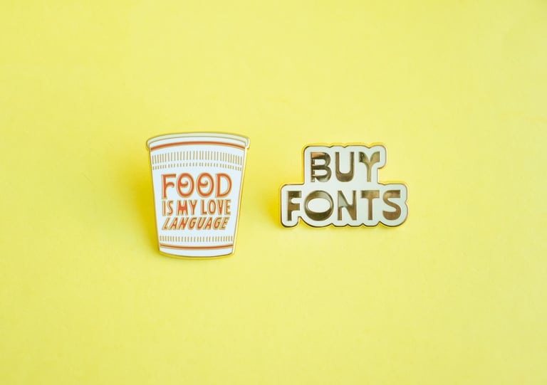 Food is Love Enamel Pin Image 2