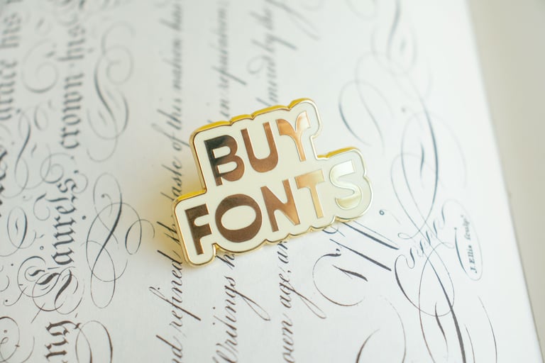 Buy Fonts Enamel Pin (20% off!)
