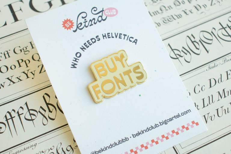 Buy Fonts Enamel Pin (20% off!) Image 2