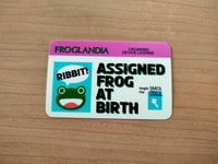 Assigned Frog at Birth Sticker