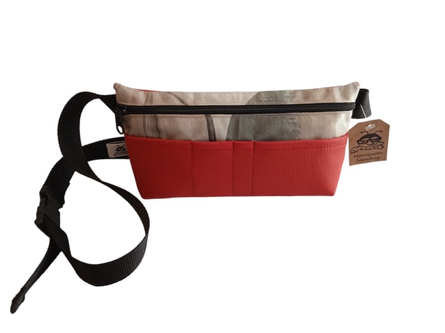 Riñonera polipiel luna rojo