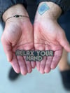 Relax Your Hand Mirror Matte Sticker