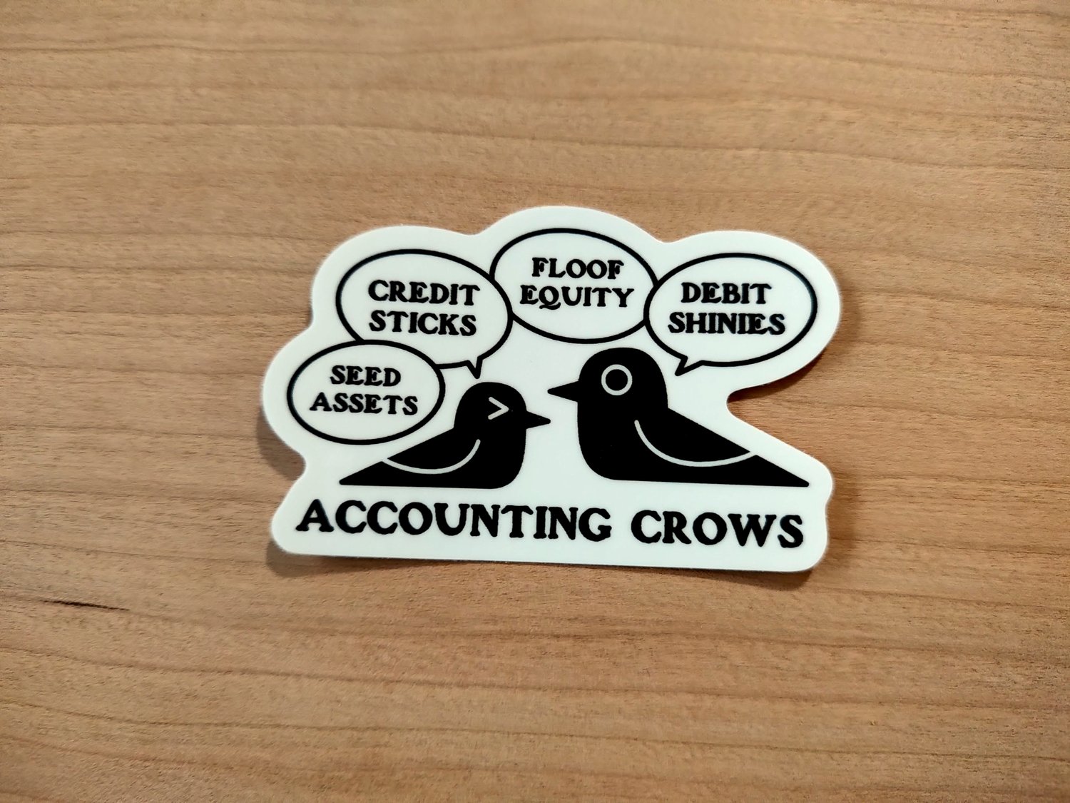 Accounting Crows Vinyl Sticker