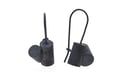 Oxidised sterling silver drop cylinder earring