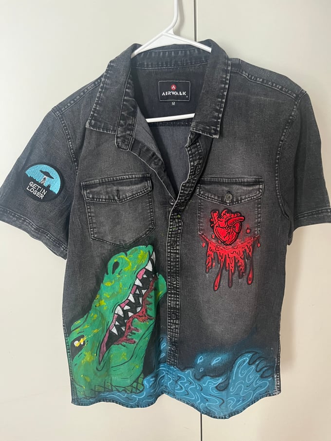 Image of Airwalk "Alligator Attack" Denim Button Up