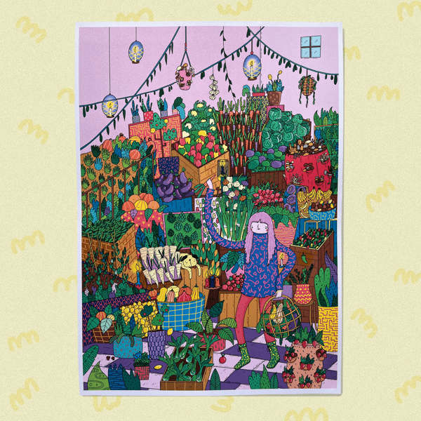 Image of Veg Shop Print A3 