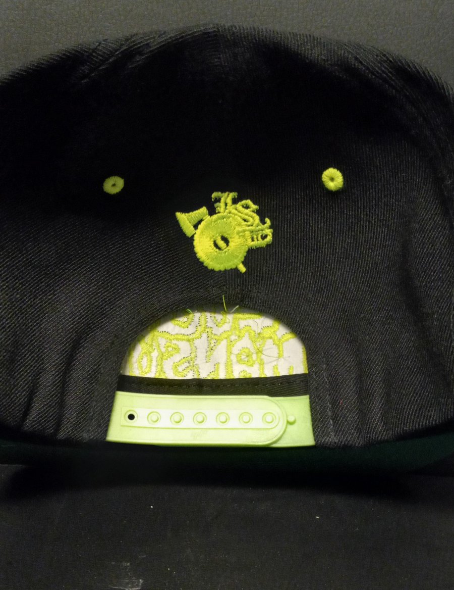 Image of CODY MANSON: LIME  GREEN BRIM / LOGO snapback hat