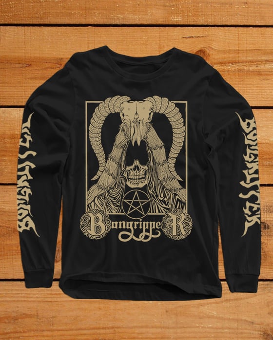 Image of Demon Long Sleeve / Cream Colored ink  