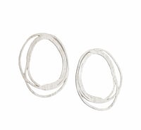 Image 1 of Oval hoop Post earrings