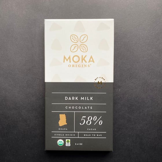 Image of Moka 58% Ghana Dark Milk Chocolate 