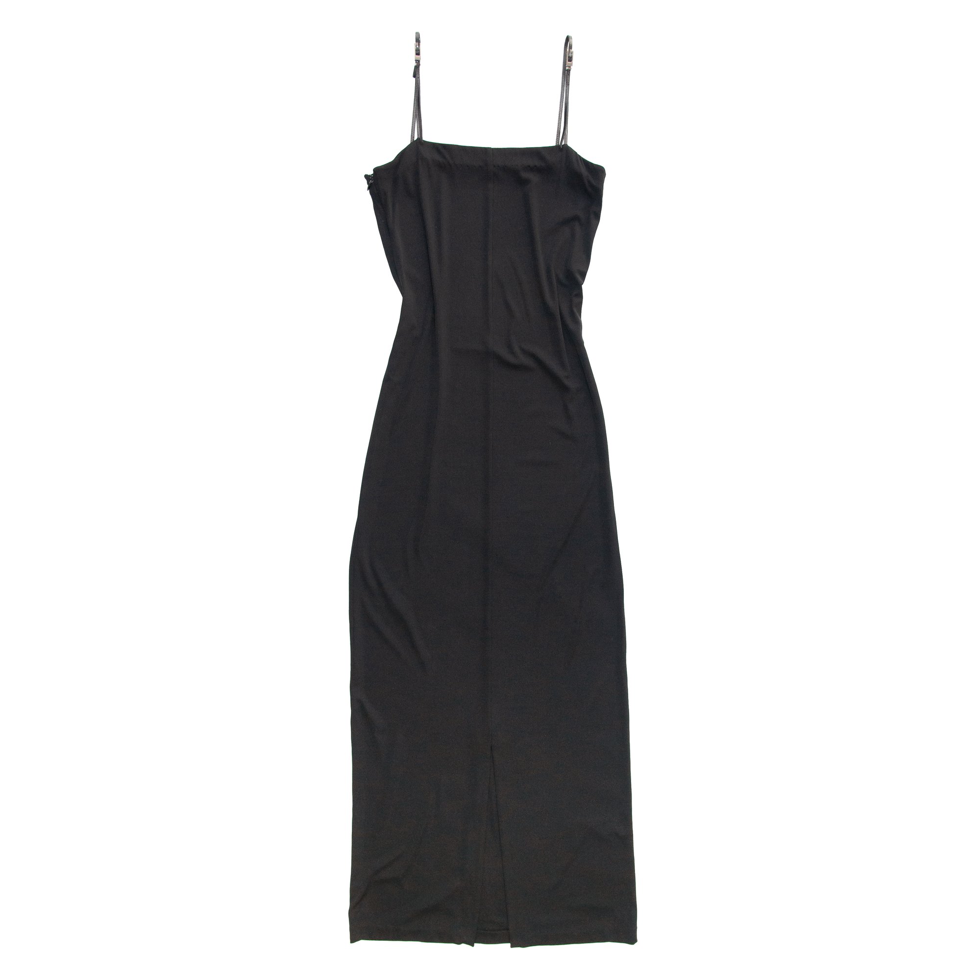 Image of Gucci by Tom Ford 1998 Black Leather Strap Dress