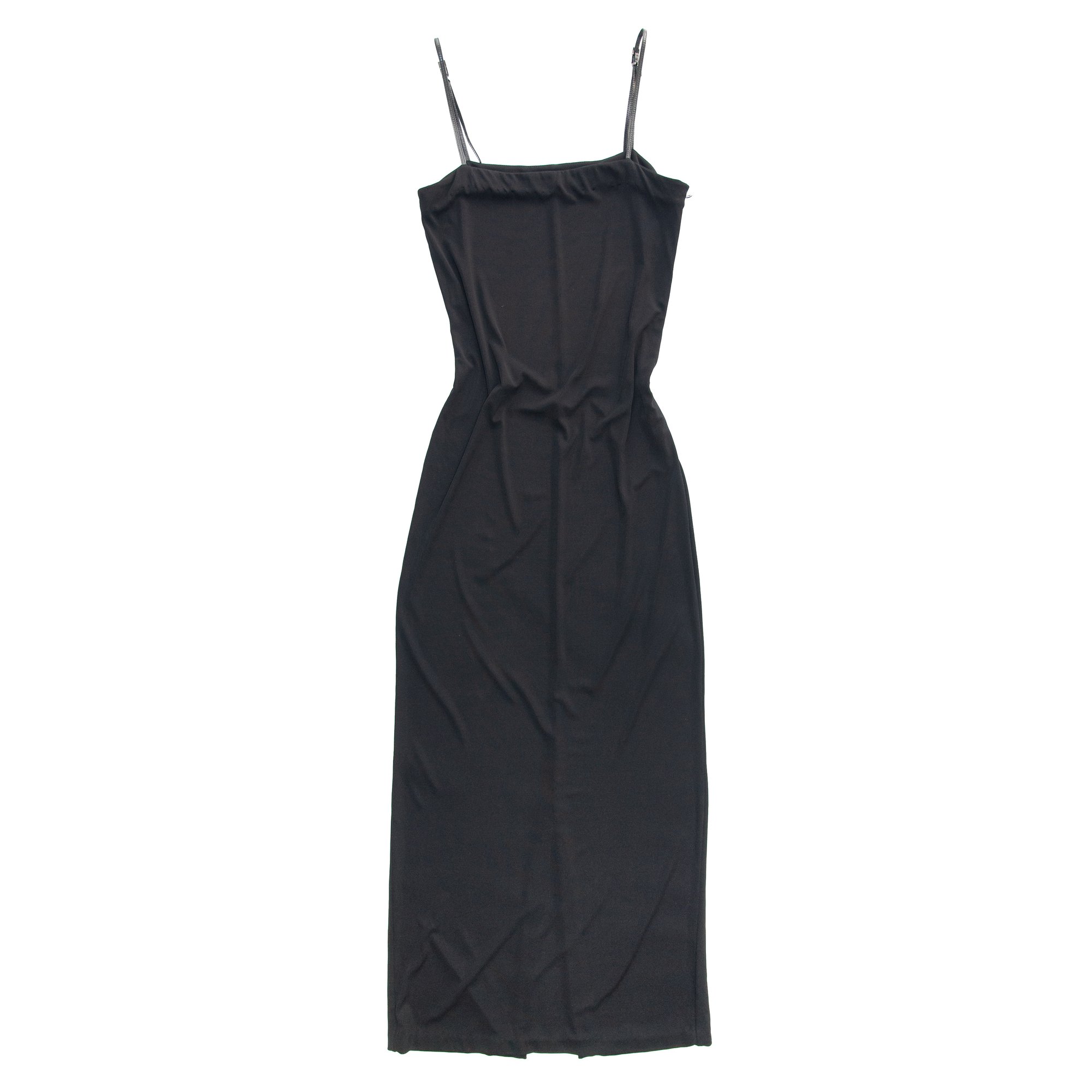 Image of Gucci by Tom Ford 1998 Black Leather Strap Dress