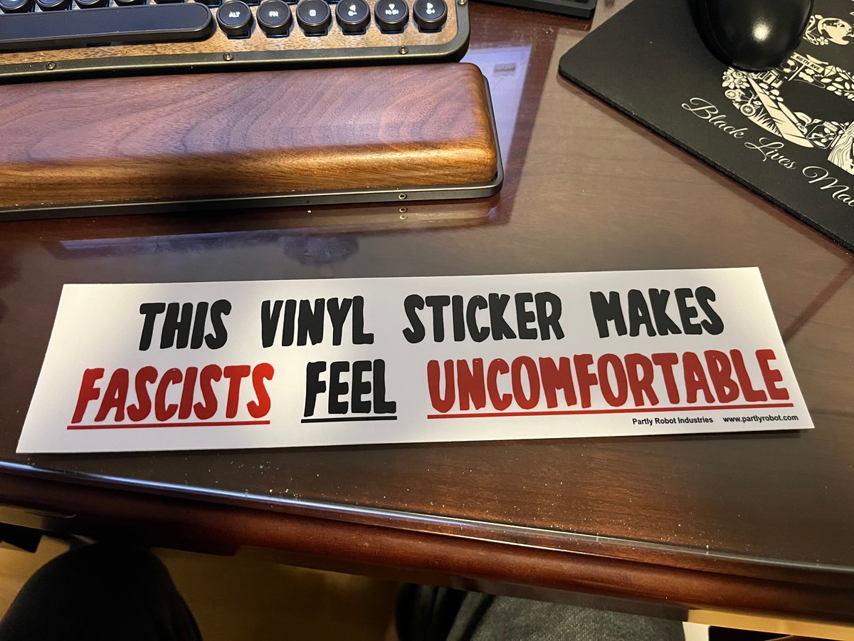 Image of This Vinyl Sticker Makes Fascists Feel Uncomfortable