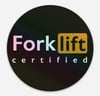 159. Forklift Certified Holographic Sticker 