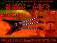 stage played guitar packages for the Slayer show at Festival d'été de Québec