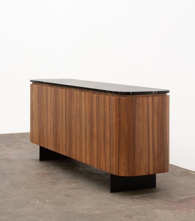 JEWELL SIDEBOARD IN TASMANIAN BLACKWOOD AND NERO MARBLE