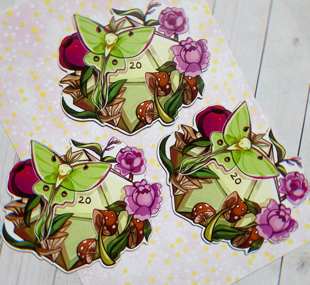 Moth Dice Magnet
