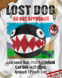 Lost Dog - Mario Parody Art Print